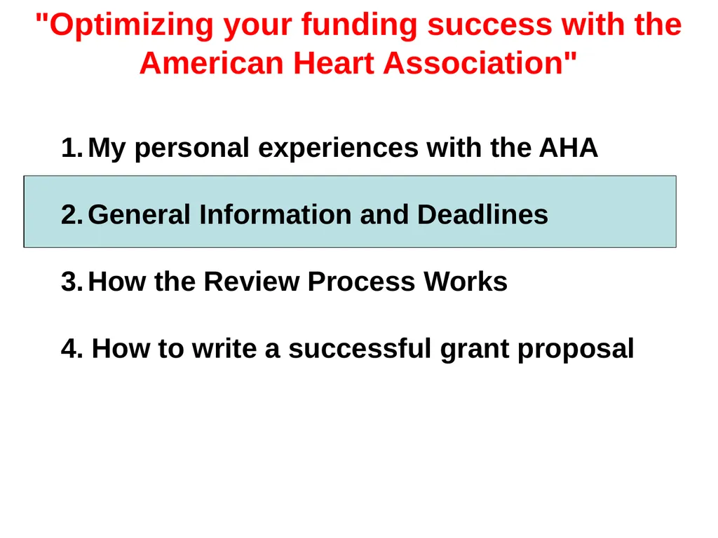 2020 AHA Fellowship Grant Writing Workshop Dr. - slide 5 of 35