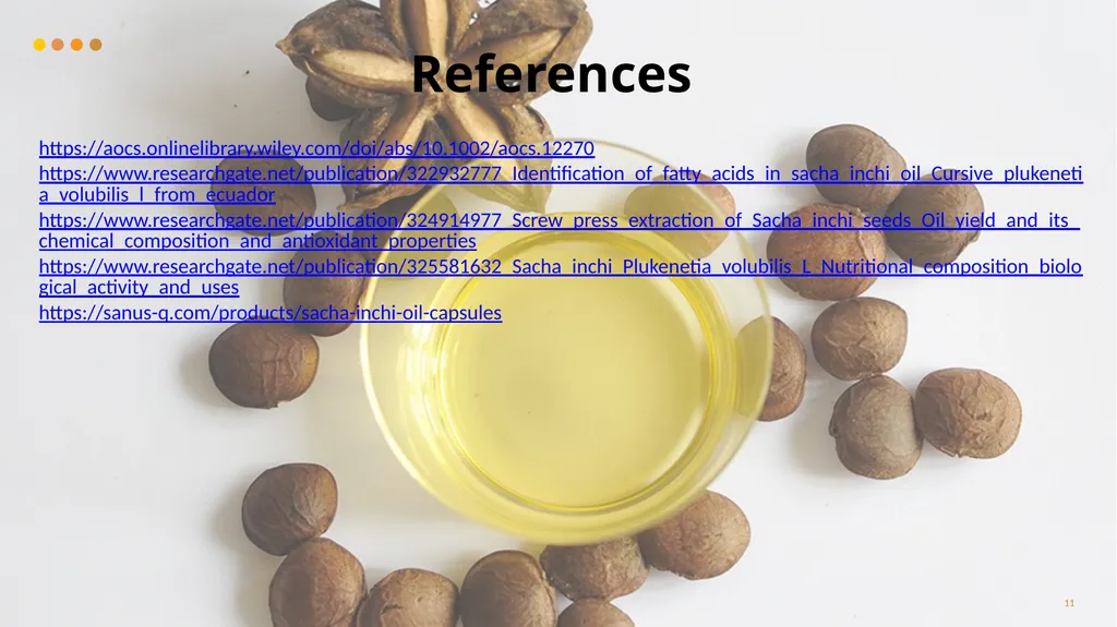 Scientific Papers Review Sacha Inchi Seed Oil - slide 11 of 12