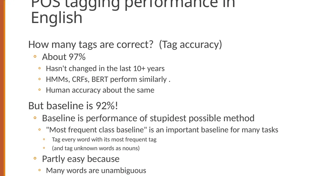 Sequence Labeling for Part of Speech and Named - slide 11 of 26