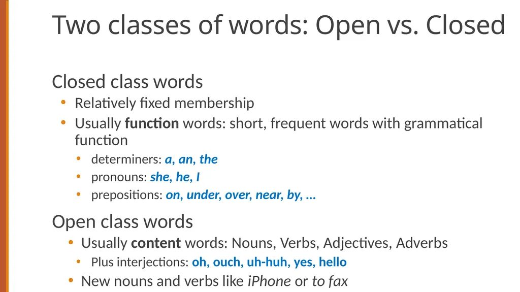 Sequence Labeling for Part of Speech and Named - slide 3 of 26