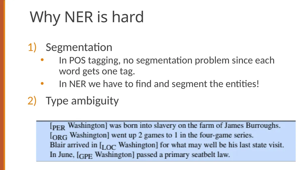 Sequence Labeling for Part of Speech and Named - slide 20 of 26
