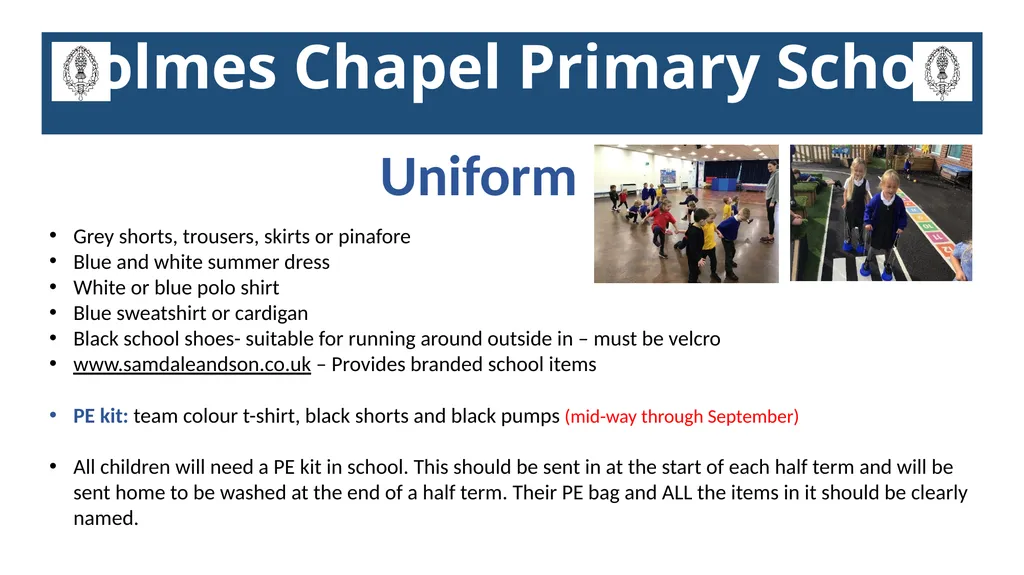 Holmes Chapel Primary School Welcome to Reception - slide 7 of 8