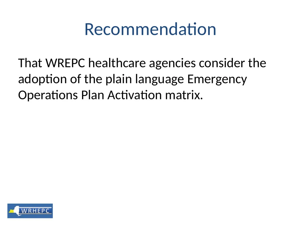 Emergency Operations Activation Levels Southern - slide 13 of 13