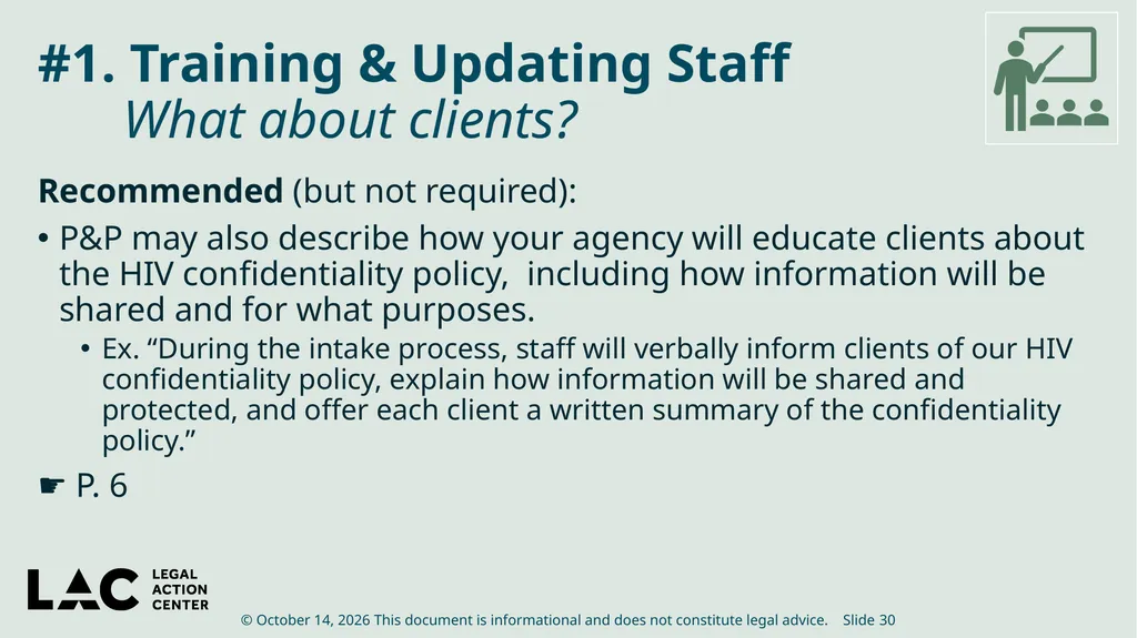 HIV Privacy in Practice How to Create and Update - slide 30 of 88