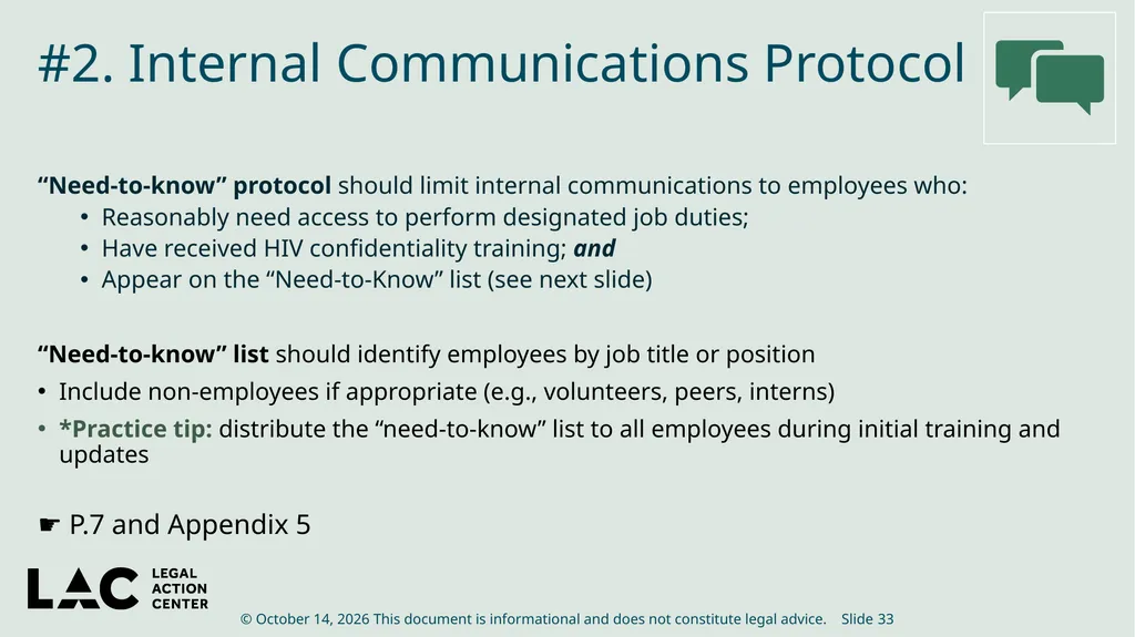 HIV Privacy in Practice How to Create and Update - slide 33 of 88