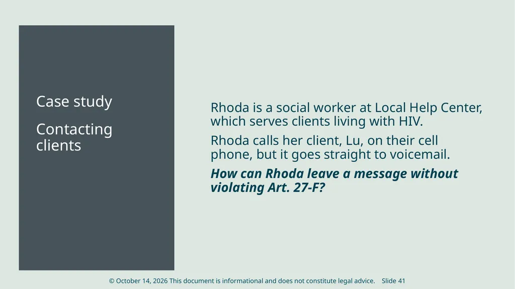 HIV Privacy in Practice How to Create and Update - slide 41 of 88