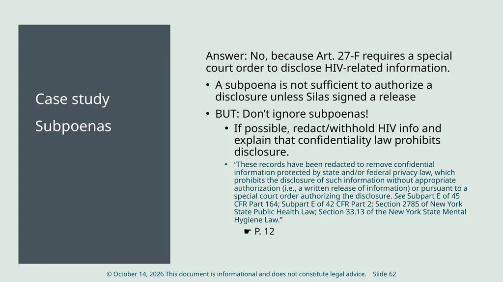 HIV Privacy in Practice How to Create and Update - slide 62 of 88