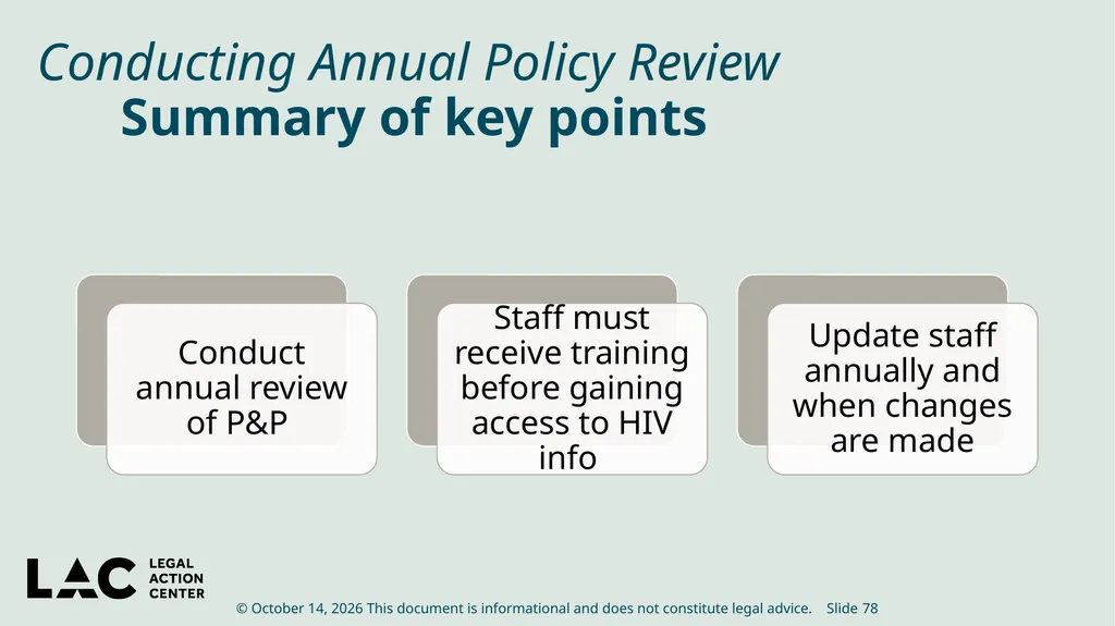 HIV Privacy in Practice How to Create and Update - slide 78 of 88
