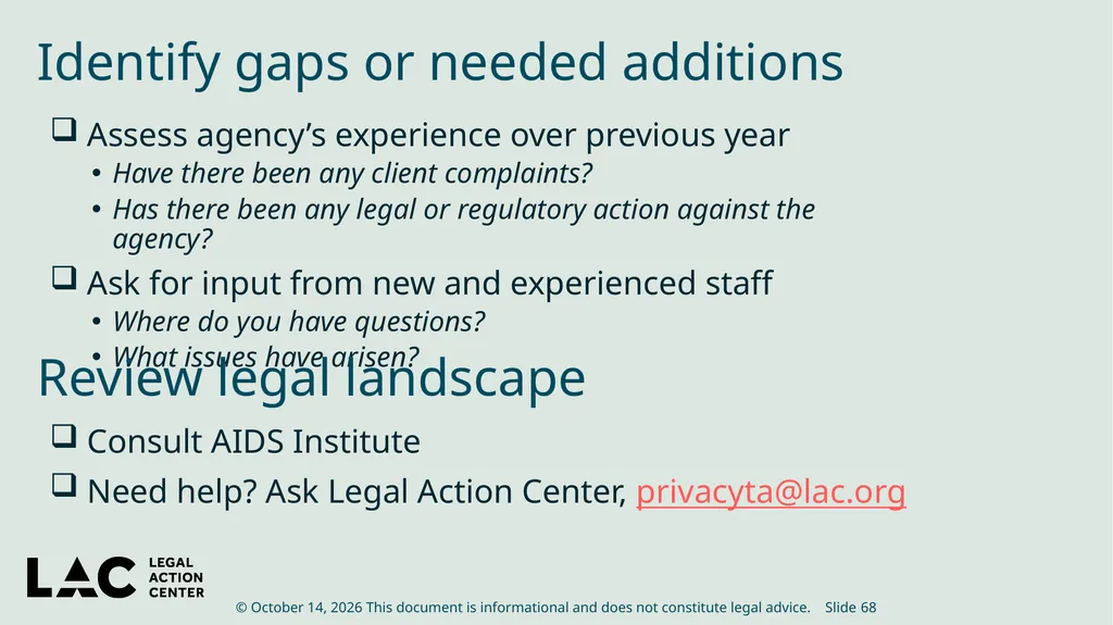 HIV Privacy in Practice How to Create and Update - slide 68 of 88
