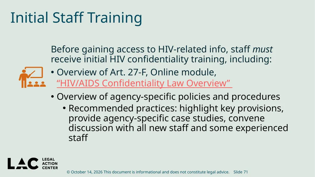 HIV Privacy in Practice How to Create and Update - slide 71 of 88