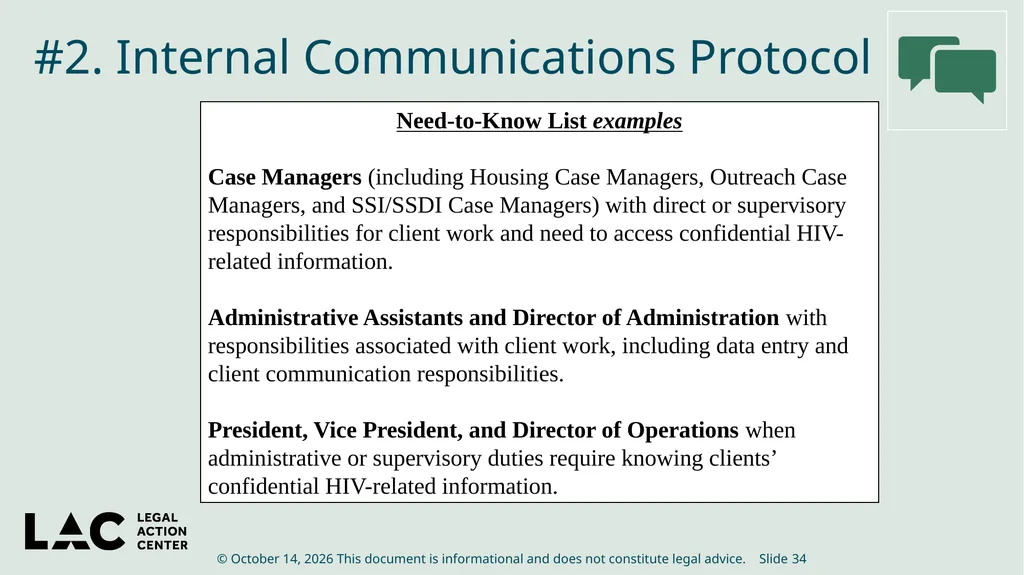 HIV Privacy in Practice How to Create and Update - slide 34 of 88