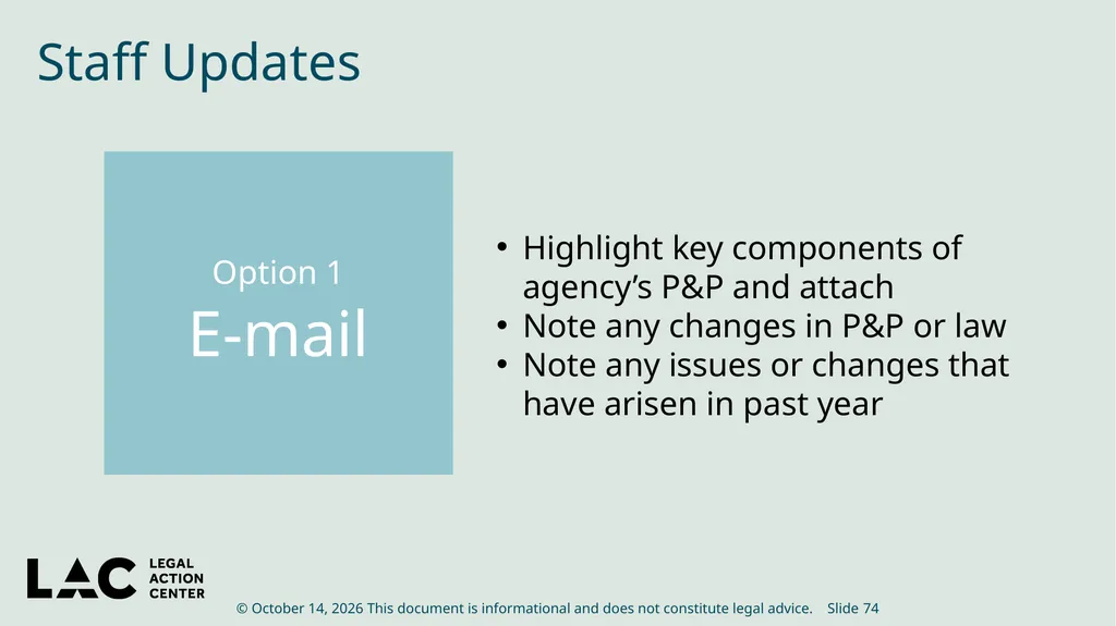 HIV Privacy in Practice How to Create and Update - slide 74 of 88