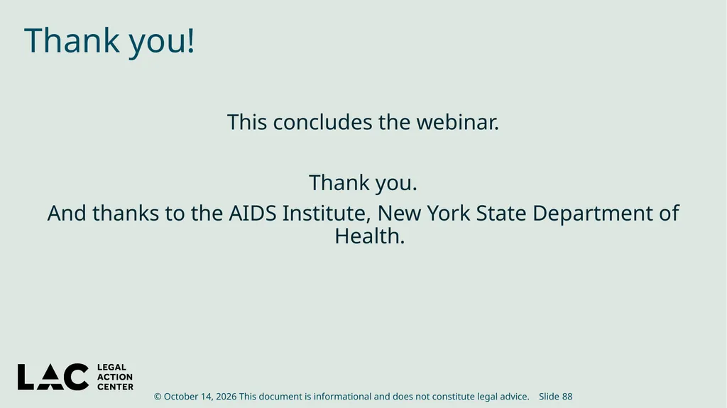 HIV Privacy in Practice How to Create and Update - slide 88 of 88