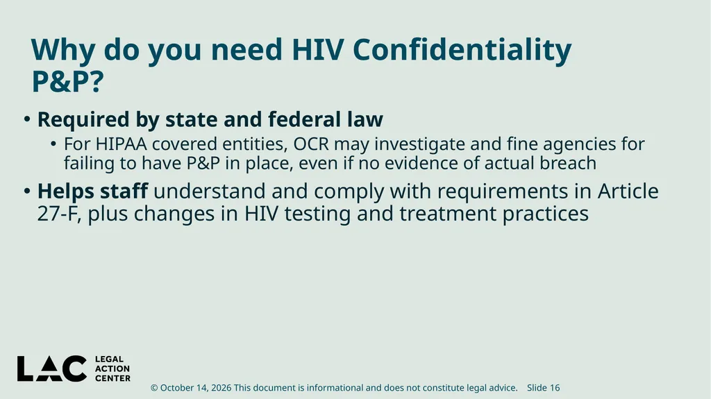 HIV Privacy in Practice How to Create and Update - slide 16 of 88