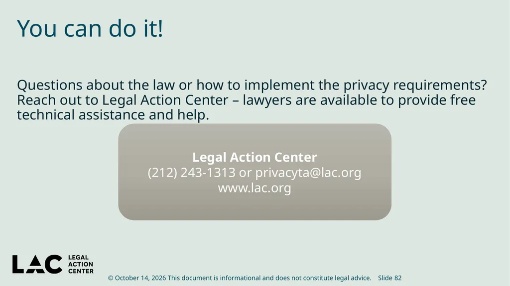 HIV Privacy in Practice How to Create and Update - slide 82 of 88
