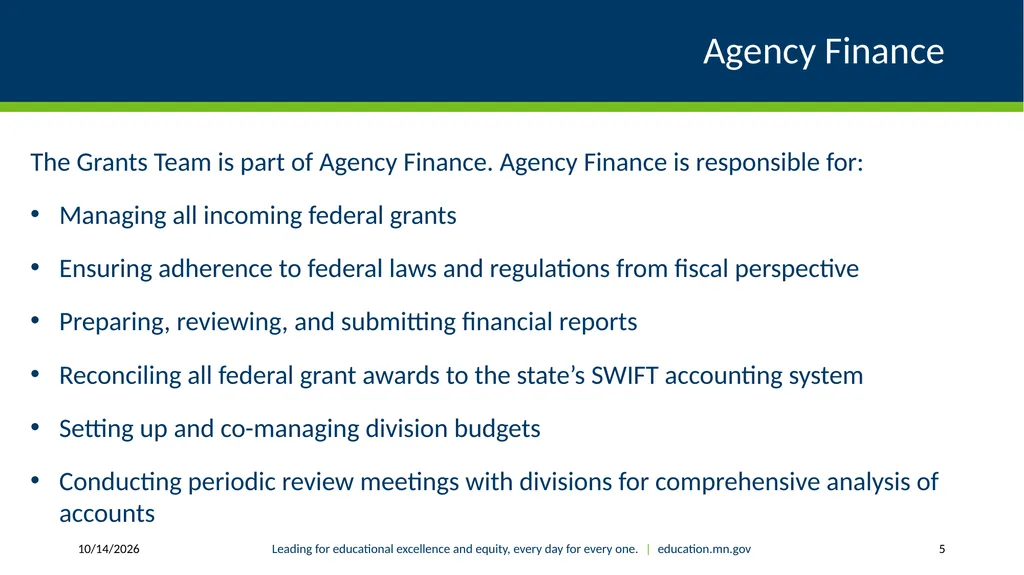 Authorized Representative Role - Grants Management - slide 5 of 28