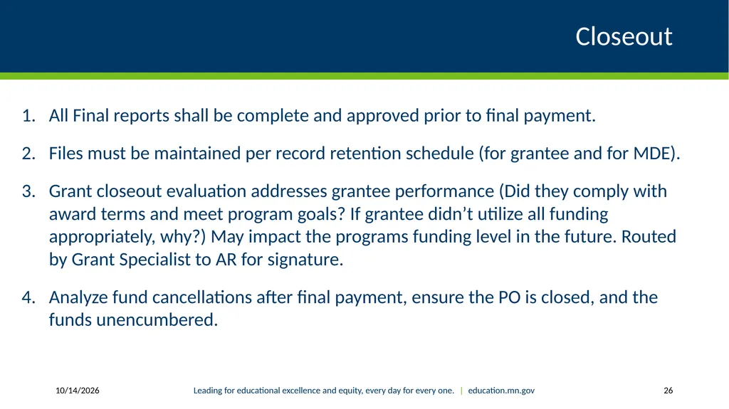 Authorized Representative Role - Grants Management - slide 26 of 28