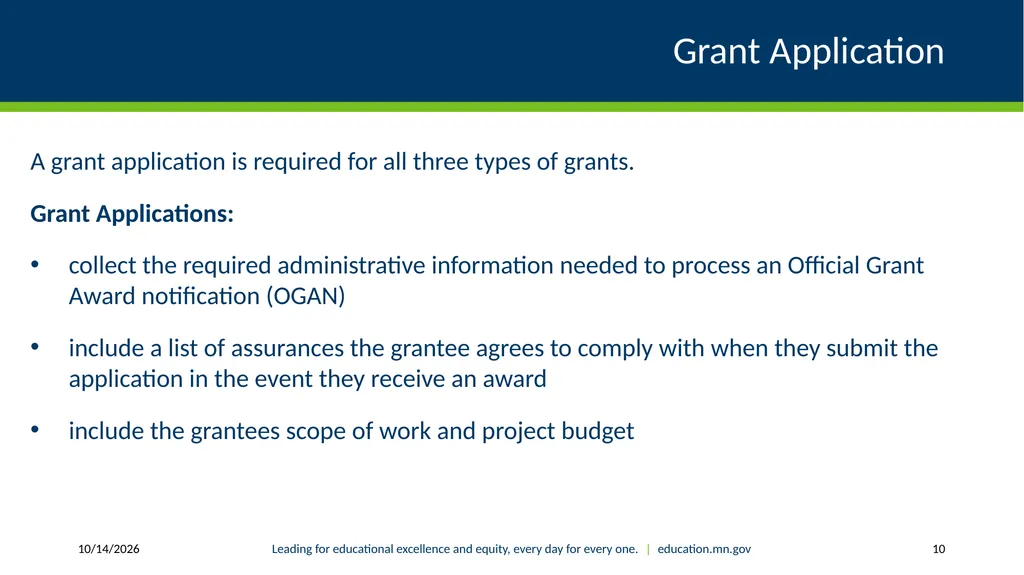 Authorized Representative Role - Grants Management - slide 10 of 28