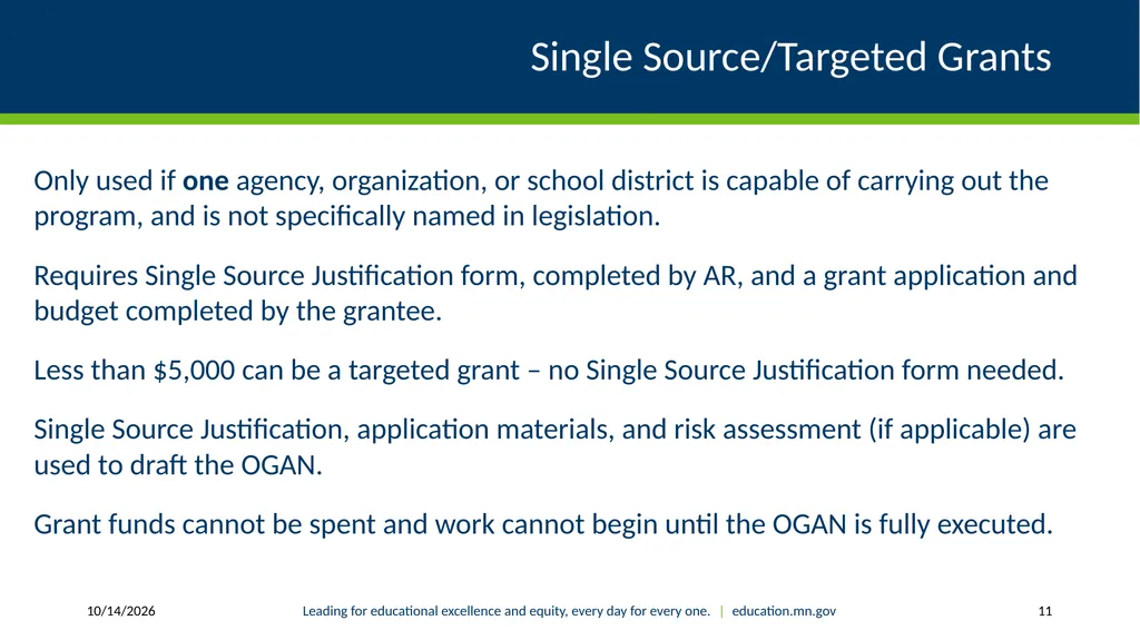 Authorized Representative Role - Grants Management - slide 11 of 28