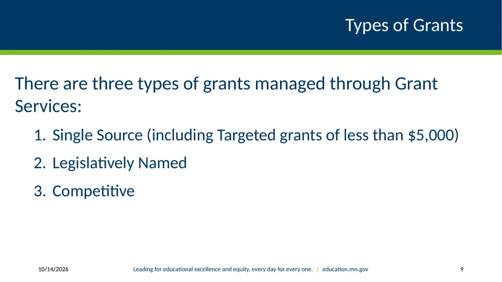 Authorized Representative Role - Grants Management - slide 9 of 28