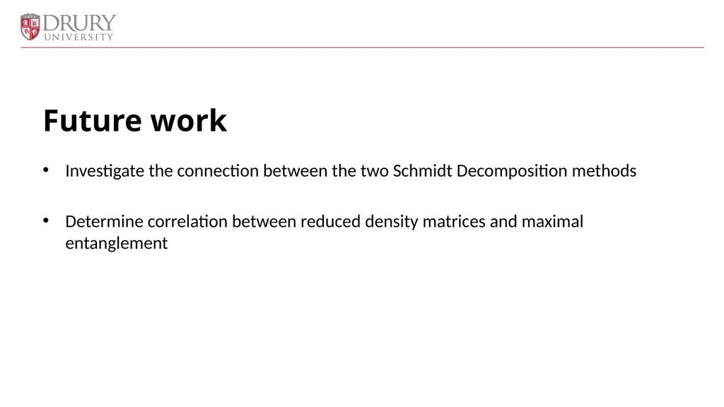 Using the Schmidt Decomposition Method to - slide 22 of 24