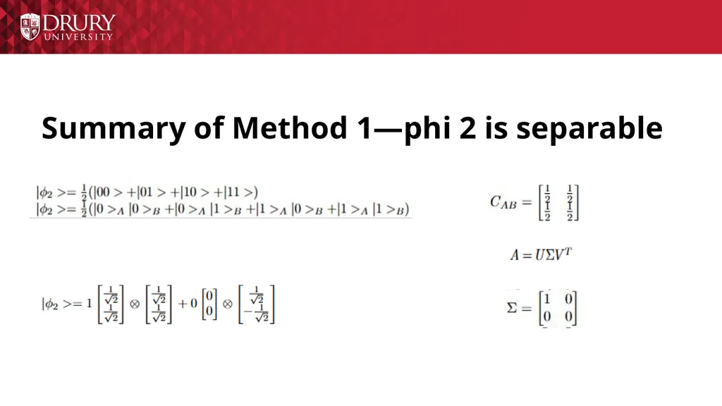 Using the Schmidt Decomposition Method to - slide 15 of 24