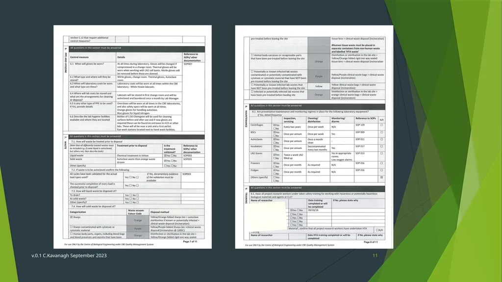 CBE Risk Assessment Induction Training v.0.1 - slide 11 of 30