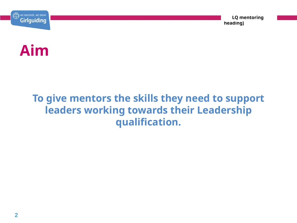 Mentoring leaders in training Today’s trainer: - slide 2 of 19