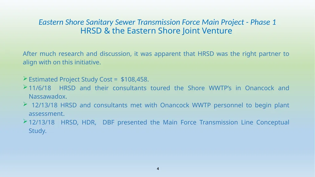 Eastern Shore Sanitary Sewer Transmission Force - slide 4 of 19