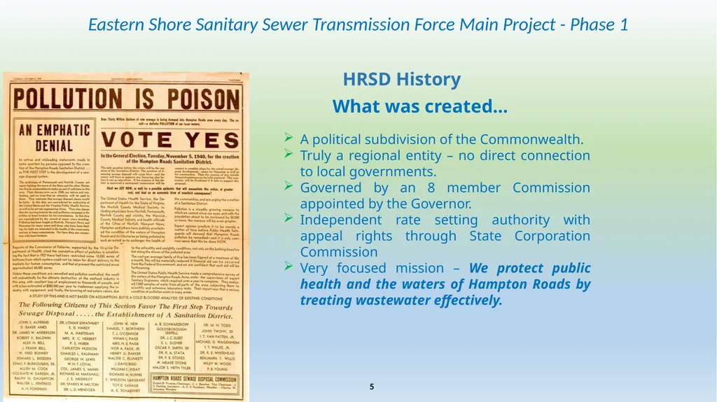 Eastern Shore Sanitary Sewer Transmission Force - slide 5 of 19