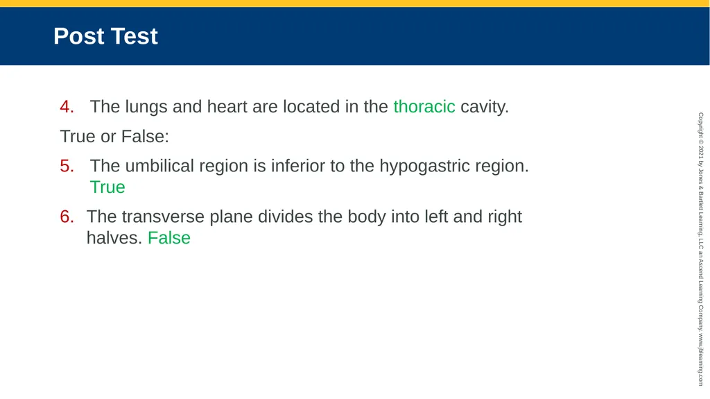 Body Structure CHAPTER 2 Learning Objectives List - slide 62 of 64