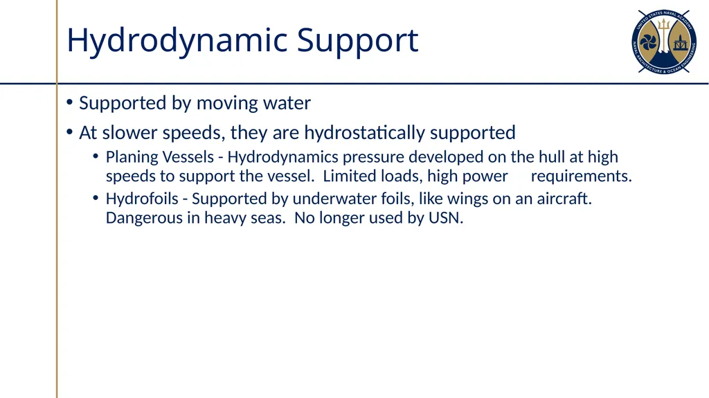 Ship Types Sections 2.1 – 2.2 Factors which - slide 14 of 32