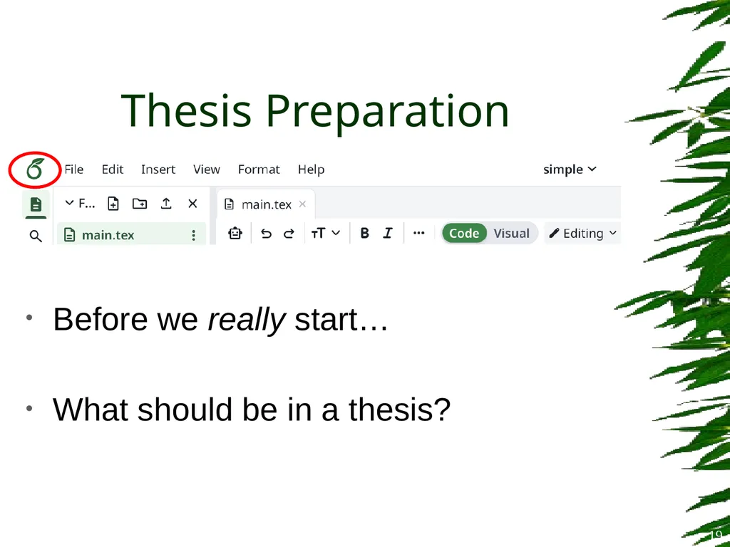 Improving Postgraduate Learning LaTeX Advanced – - slide 19 of 72
