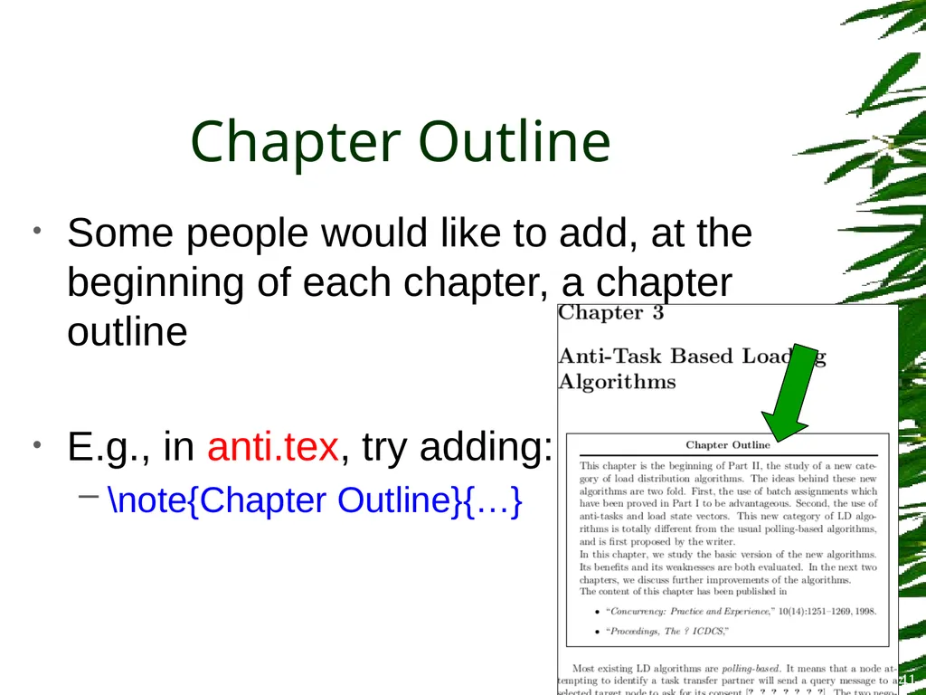 Improving Postgraduate Learning LaTeX Advanced – - slide 41 of 72