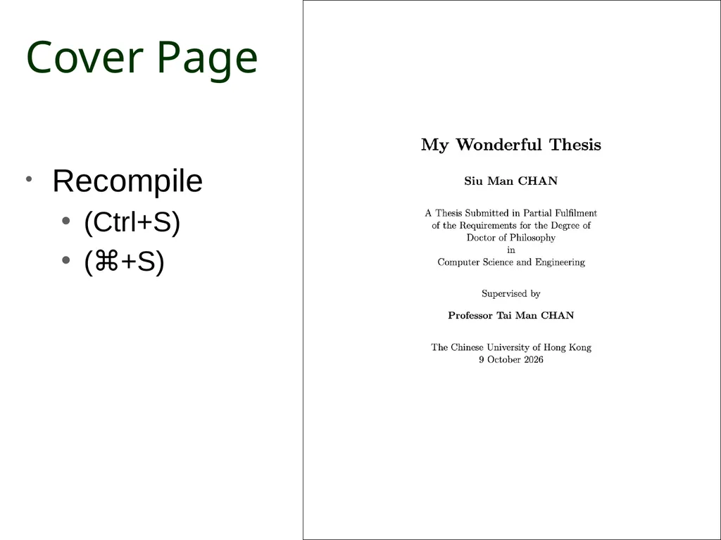 Improving Postgraduate Learning LaTeX Advanced – - slide 32 of 72