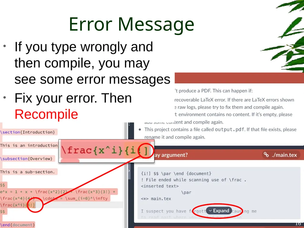 Improving Postgraduate Learning LaTeX Advanced – - slide 16 of 72