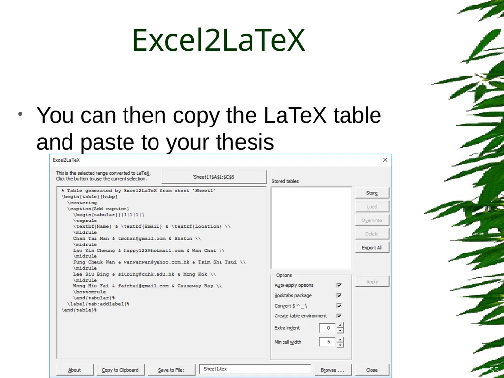 Improving Postgraduate Learning LaTeX Advanced – - slide 55 of 72