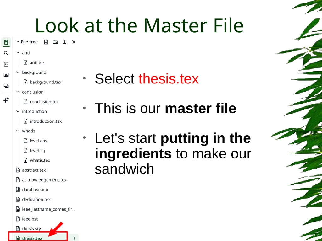 Improving Postgraduate Learning LaTeX Advanced – - slide 27 of 72