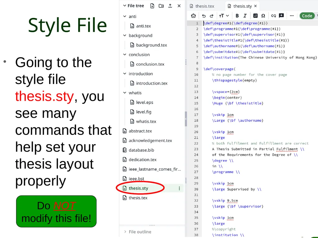 Improving Postgraduate Learning LaTeX Advanced – - slide 30 of 72