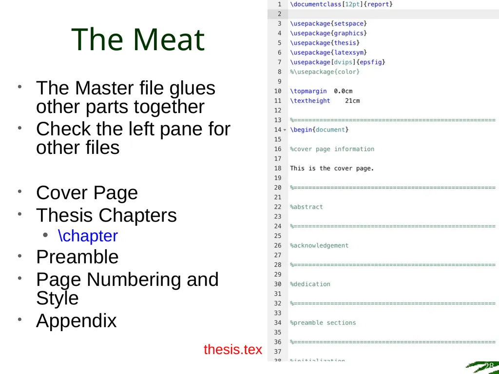 Improving Postgraduate Learning LaTeX Advanced – - slide 28 of 72