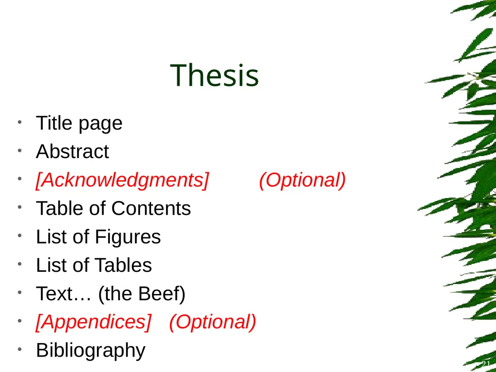 Improving Postgraduate Learning LaTeX Advanced – - slide 21 of 72