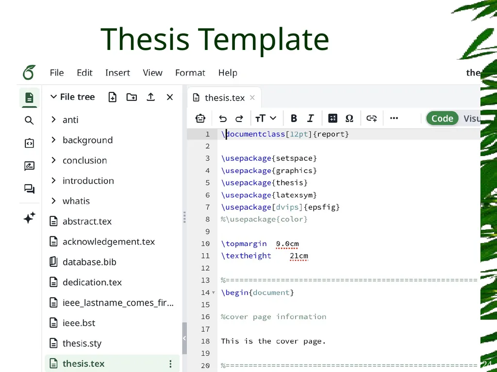 Improving Postgraduate Learning LaTeX Advanced – - slide 24 of 72