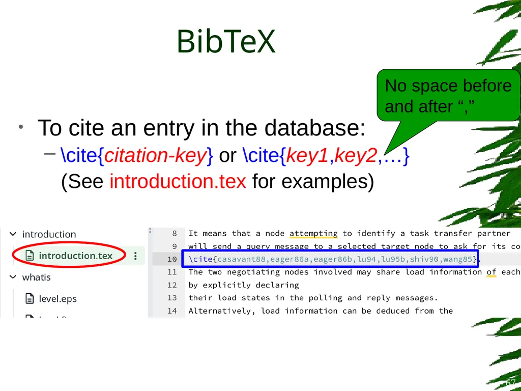 Improving Postgraduate Learning LaTeX Advanced – - slide 67 of 72