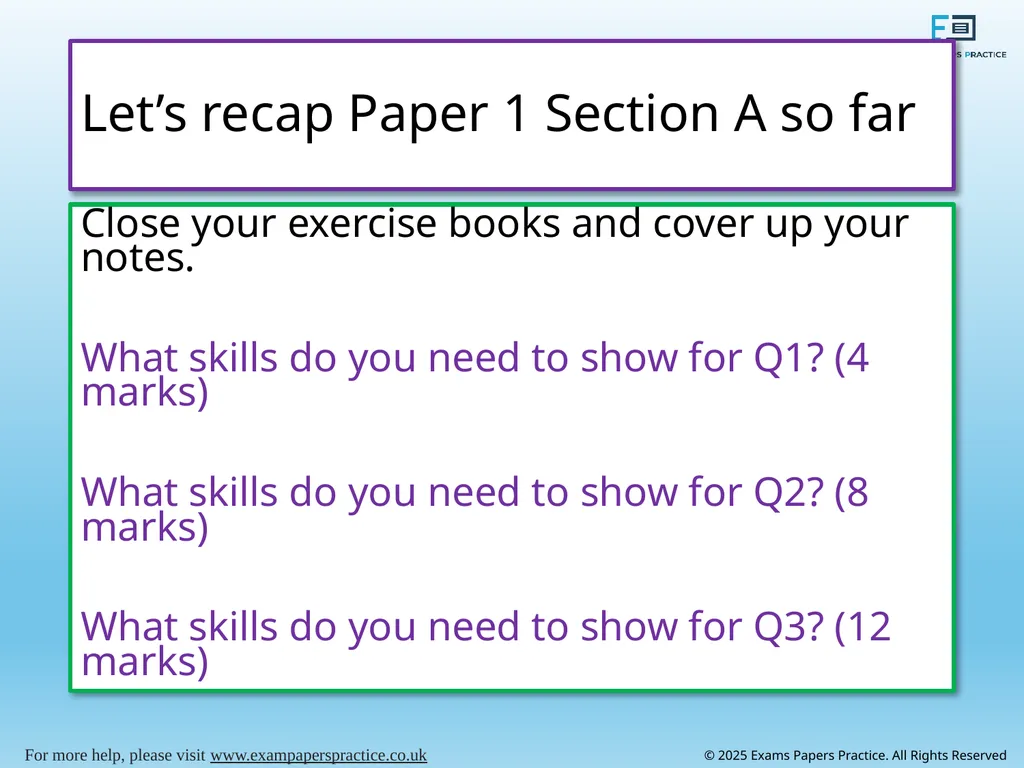 English Language Paper 2 – Q3: Improving Language - slide 14 of 18