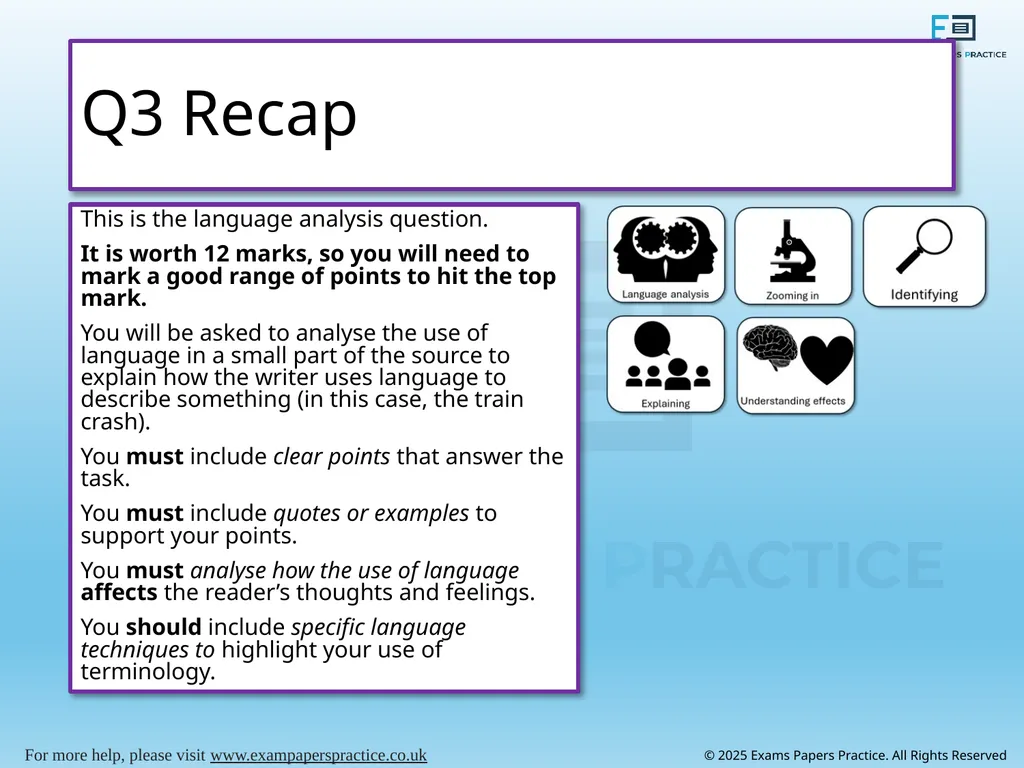 English Language Paper 2 – Q3: Improving Language - slide 17 of 18