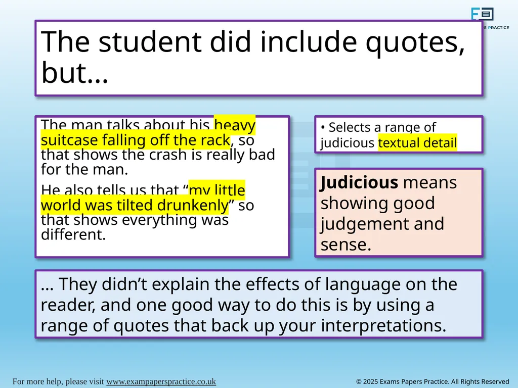 English Language Paper 2 – Q3: Improving Language - slide 4 of 18
