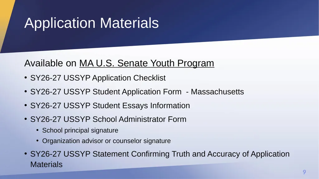 2026-2027 United States Senate Youth Program - slide 9 of 11