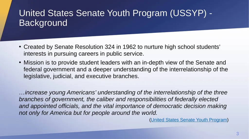 2026-2027 United States Senate Youth Program - slide 3 of 11