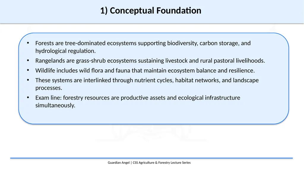 Agriculture & Forestry Part II Section I: Forest, - slide 3 of 12