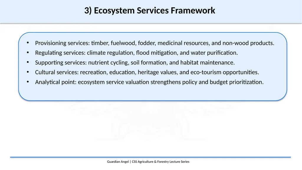 Agriculture & Forestry Part II Section I: Forest, - slide 5 of 12